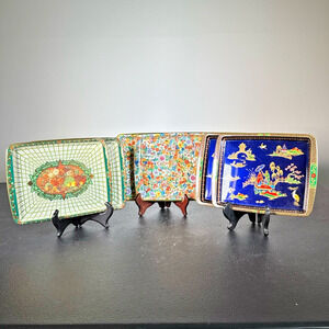 6 Vintage Daher Decorated Ware Long Island NY 11101 Made In England Mini Tray